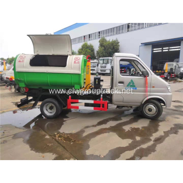 Changan small garbage truck with trash can